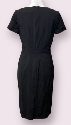 NWOT Brooks Brothers Wool Sheath Dress Black Italy Fabric Size 8 Classic Workwea - Imagen 3 de 13