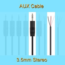 50pcs 30cm Stereo Audio AUX Cord 3.5mm 1/8" Male 3pin Wire DIY Pigtail Cable
