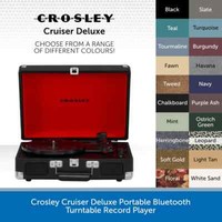 Crosley Cruiser Bluetooth Turntable Record Player Deluxe With Built-In Speakers