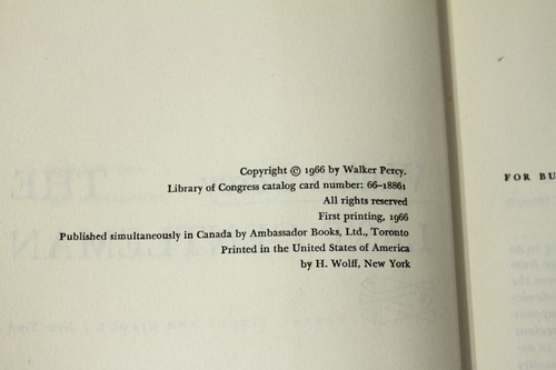 The Last Gentleman by Walker Percy (1966, HCDJ, First Edition/1st Printing) - Bild 15 von 16