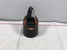 Vtg MCM Park Sherman Mini Stapler Desk Caddy Staples Storage Black Faux Wood