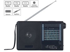 Weltradio Taschenradio Kofferradio 20 Band FM MW Batteriebetrieben Notfall Radio