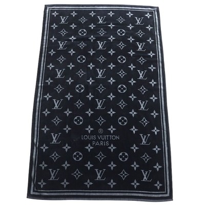 Louis Vuitton Beach Bath Towel Monogram Eclipse M73417 Cotton 