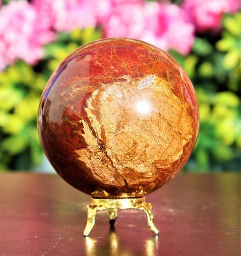 Chakra Stone Large 85MM Natural Brecciated Jasper Reiki Healing Sphere Ball - Picture 5 of 10
