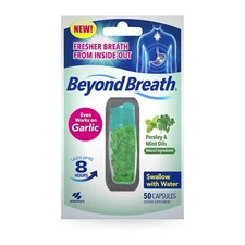 Breath Freshening Capsules, Works on Garlic Bad Breath, Lasts 8 Hours, 50 Caps