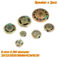 2PCS small speaker 8 ohm 0.5W 0.5W 20/23/28/30/36MM4/5CM for audio components