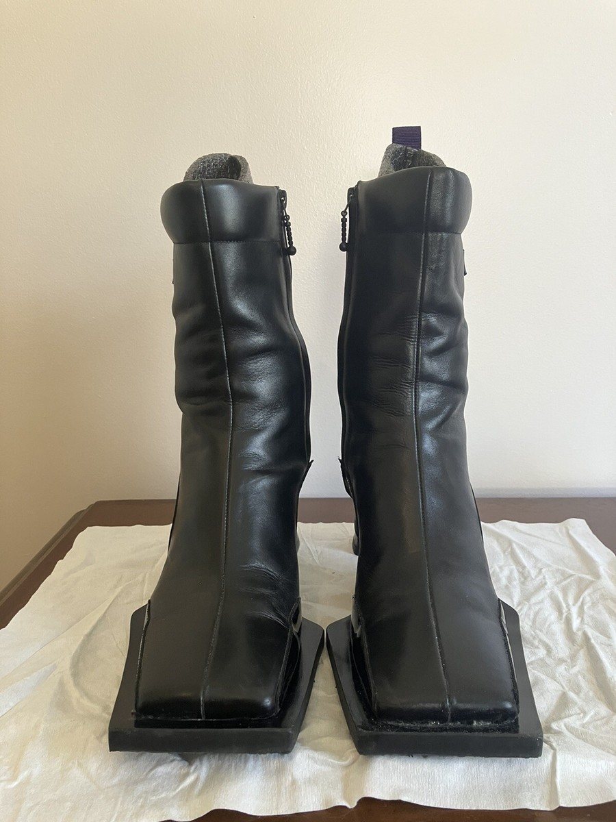 EYTYS Men's 43 Black Gaia Leather Zip Ankle Boots Box Bags