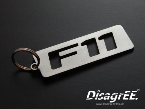 "F11" Keychain for BMW 5 Series 520 528i i M 535i 550i M5 S63 - Stainless Steel - Picture 1 of 3