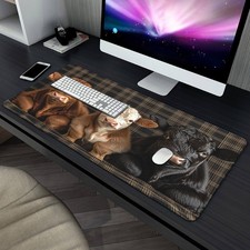 40 90cm1pc Large Cow Print Desk Pad Gaming Mat with Wrist Support-Non-Slip R