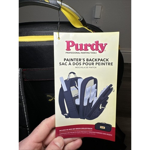 Purdy Genuine Painter's Backpack Back Pack 14S250000 w/ Added Pouch - Picture 12 of 13
