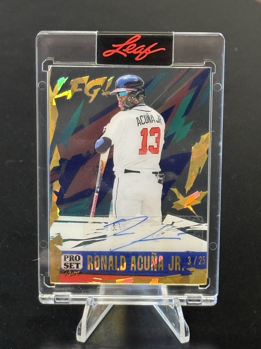 Ronald Acuña Jr. Auto /25 ? 2023 Pro Set Pure Gold Holo Autograph 