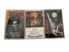 Lot of 3 Rock/Metal Cassettes GODZ, ZOMBIE,GUNS..tested and have new jewel cases