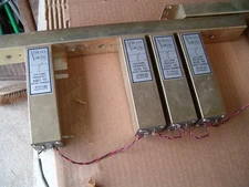 Vintage Altec Lansing Acousta Voicing passive EQ modules and rack frame.