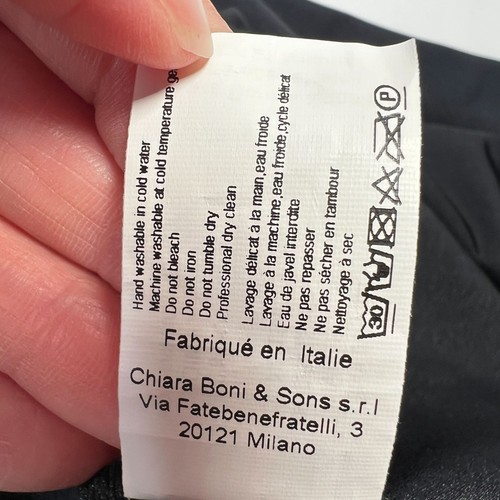 Chiara Boni La Petite Morgenmantel geraffter Frontschlitz Meerjungfrau Kleid schwarz 50 US 12 - Bild 15 von 16