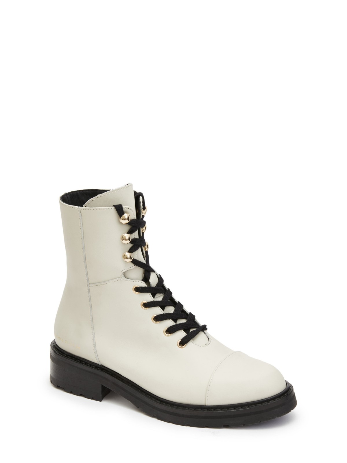 Женские армейские ботинки ALL SAINTS цвета слоновой кости с закрытым носком и пыльным носком на блочном каблуке 9 12490₽