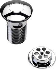 Bristan W BATH05 C Round Push Button Bath Waste Slotted C NEW