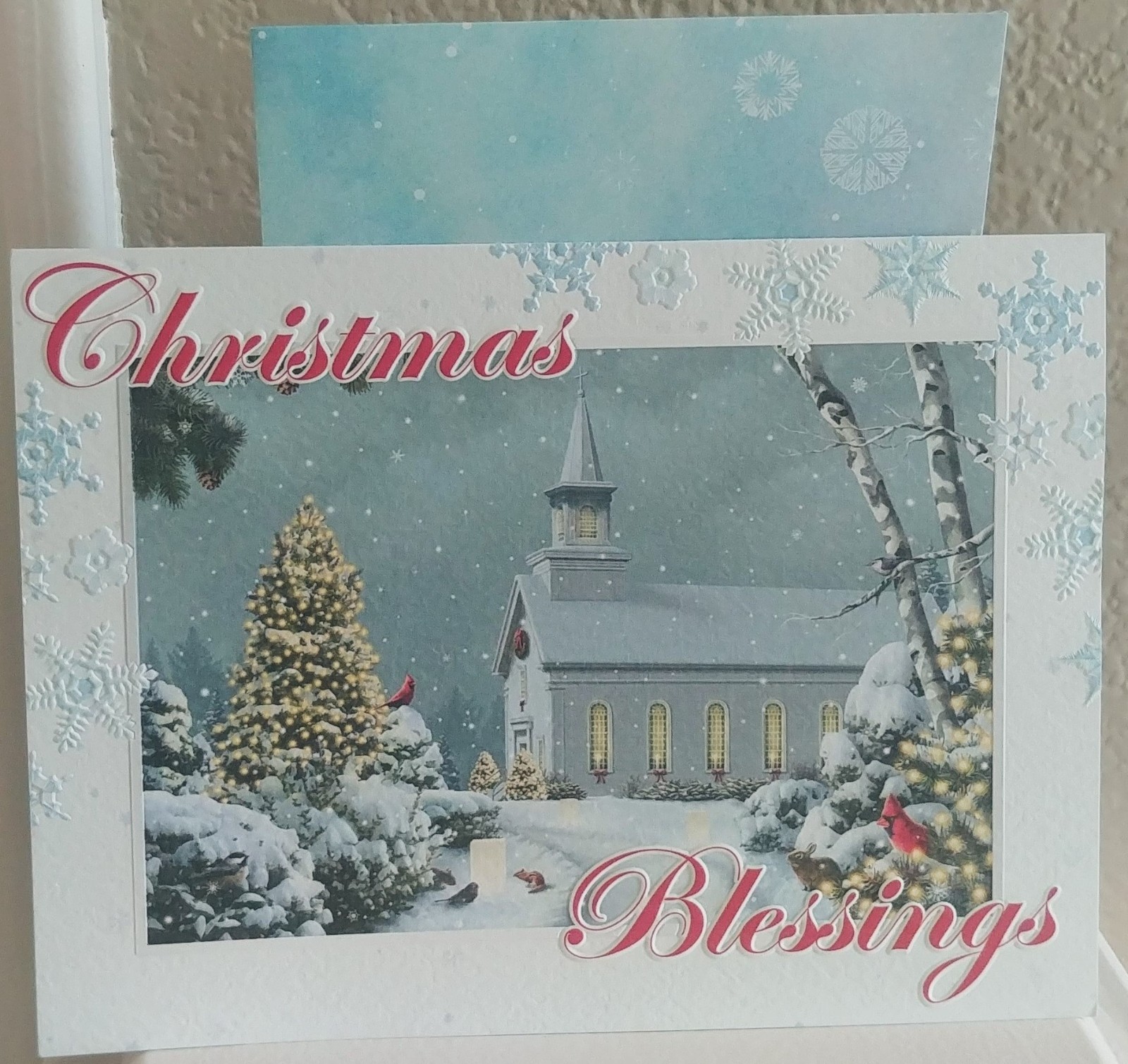 "Lords' Blessing", (2) Leanin' Tree Christmas, NYr Cards, New With (2) Envelopes