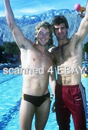 TODD MCKEE WITH JOHN ALLEN NELSON SPEEDOS BARECHESTED BEEFCAKE   8X10 PHOTO
