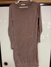 Willselection Cocoa Knit Dress M Autumn Brown Wool Comfortable Casual Japan