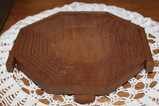 VTG Handcrafted Folding SASSAFRAS WOOD Collapsible Wood Basket/Trivet Signed!