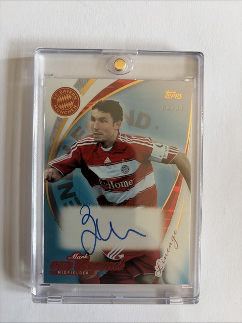 FC Bayern München Lineage Mark Van Bommel 06/34 On Card Auto Natinalnummer 06