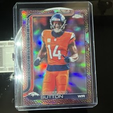 2025 Topps Chrome PigSkin Refractor✨#86 Courtland Sutton - Broncos