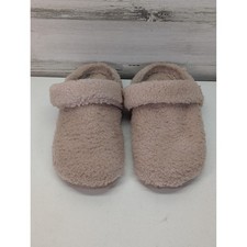 Crocs Womens 8 Fuzzy Lined Slippers Beige Faux Fur Indoor House Clogs 209386