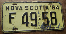 1964 NOVA SCOTIA FARM LICENSE PLATE F 49-58