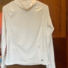 🤍Nike DRI-FIT White Long Sleeve Top Base layer Performance gear Girls XL EUC🤍