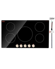 VEVOR 36" 5 Burner Induction Cooktop Electric Countertop Burner Knob Control