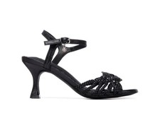 XTI sandali da donna con tacco alto eleganti intrecciati Nero cerimonia 145434