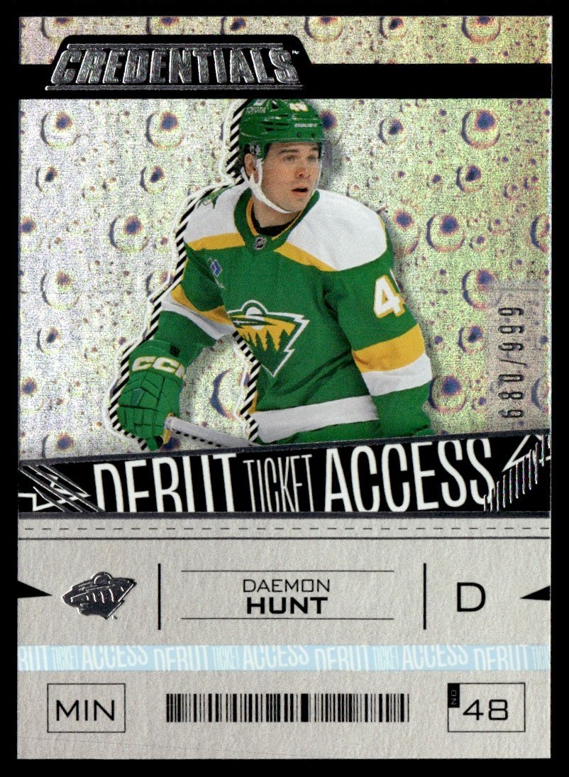 2023-24 Upper Deck Credentials Debut Ticket Access Daemon Hunt 680/999 #128