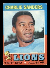1971 Topps #210 Charlie Sanders RC/Rookie Lions HOF Poor (1) PR low grade a