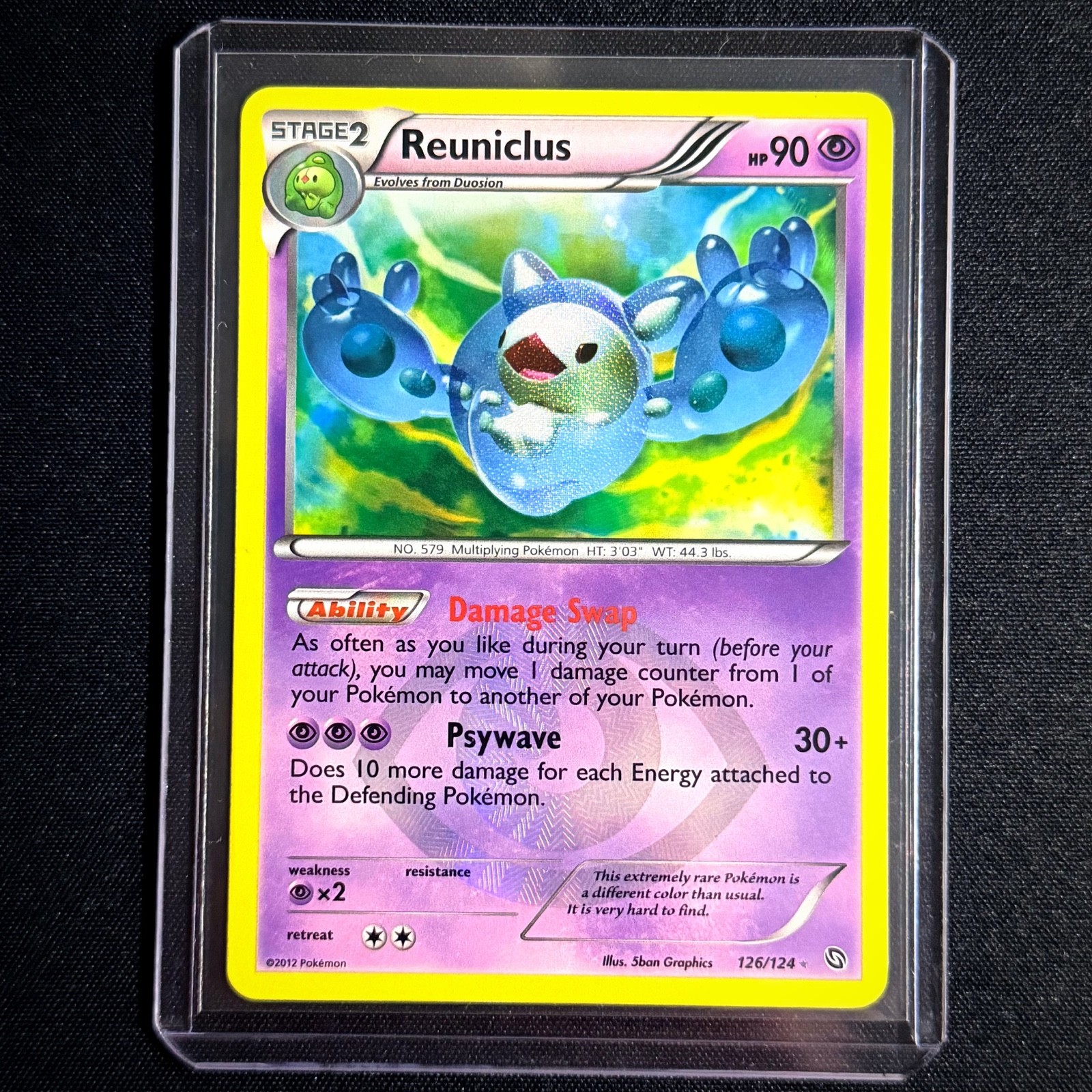 Pokemon TCG - Reuniclus holo Secret Rare Shiny 126/124 Dragon's Exalted 2012