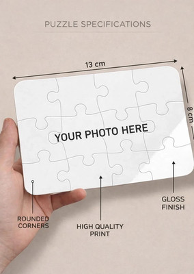 Personalisiertes individuelles Mini Fotopuzzle 13 x 8 cm 12 Teile Glanz