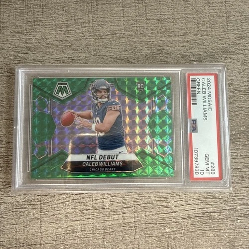 Caleb Williams PSA 10 Rookie 2024 Mosaic Green Prizm #289  (RC) Chicago Bears