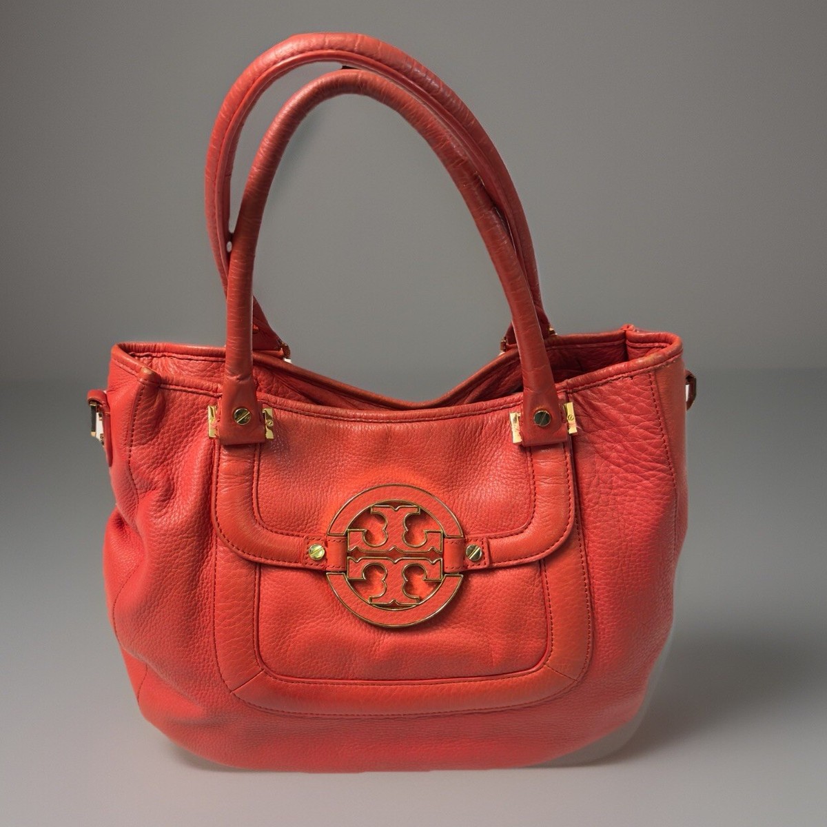 Tory Burch Amanda backpack - burgundy leather Tory Burch Amanda Red/Orange Pebble Leather | Mercari main image 4