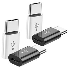 Adapter Micro USB to USB C 4 Pack , Micro-USB Female to USB-C Male OTG