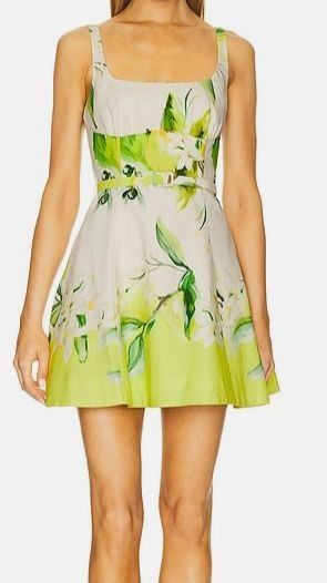 "NICHOLAS Women's White \"Eleni\" Sleeveless Paneled Mini Dress Size 10"