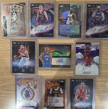 Topps NBA Autograph Card Lot—10 Cards Midnight/Chrome/Finest