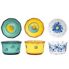 Handmade 7 oz Small Bowls - Ceramic Hand Painted Bowl Great for Ramekins, Dippin