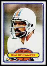 Kim Bokamper, 1980 Topps, #361, Miami Dolphins, RC