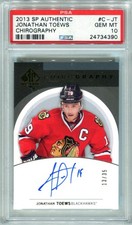 Jonathan Toews 2013-14 SP Authentic Chirography Autograph #13/35 PSA 10 GEM Auto