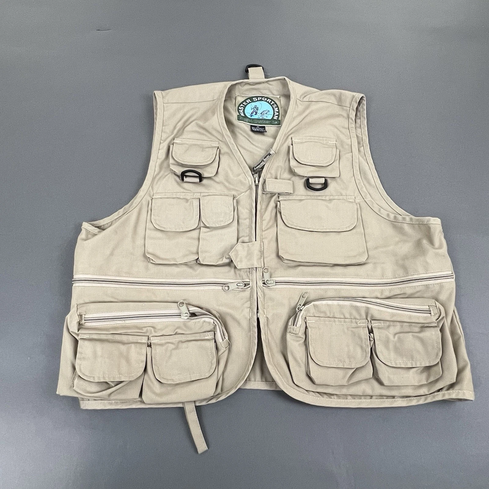 Master Sportsman Fly Fishing Vest Khaki Zip Pockets Cotton Men Size Medium
Opens in a new window or
