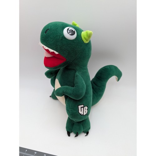 Gaming Beaver Dinosaur Plush Green Stuffed Animal GB Logo 12 Inch Toy NO Toast