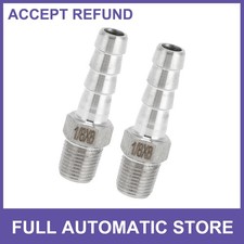 Stainless Steel Barb Fittings, 5/16" Barb 1/8 BSPT Male Barb Connector 2 Pcs