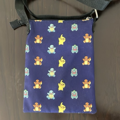 Loungefly Pokémon Navy Starters Passport Crossbody Bag, 7” x 9” Nylon Blend - Picture 8 of 12