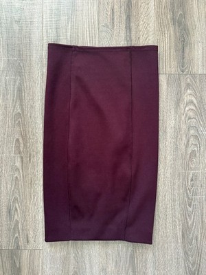 NWT Zara Burgundy Pencil Skirt M