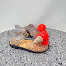 Mini Melissa Sandals Girls 8 Aranha Ice Cream Cone Jelly Toddler Shoes EUR 24