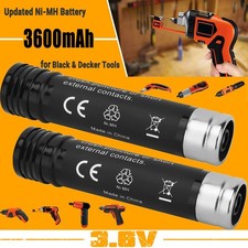 2Pack 3.6V 3.6Ah Ni-MH Battery for Black  Decker VP100 S100 S110 VersaPak VP110